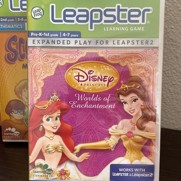 NIB Leapfrog Leapster Learning Games Disney SpongeBob Scooby - Picture 3 of 7